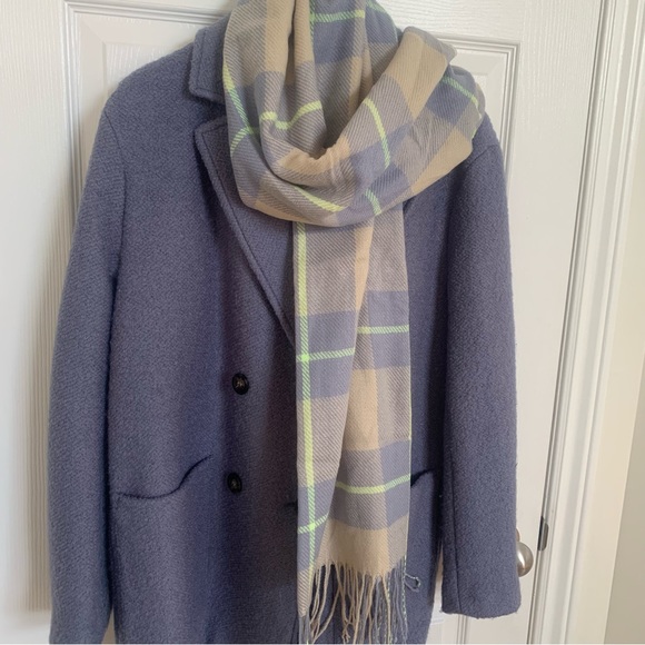 H&M blue wool bouclé coat - Picture 6 of 6